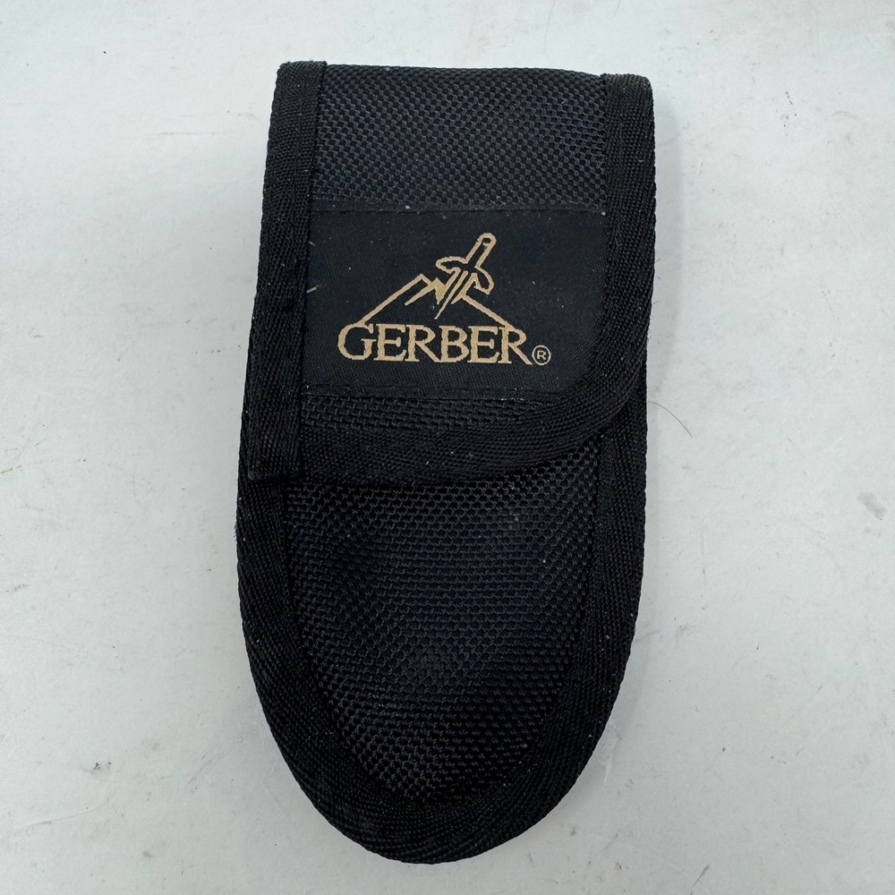 Gerber Black Nylon Folding‎ Knife Multitool Sheath Belt Pouch Case Hook Loop